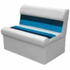 WISE SEATING 8WD100 Deluxe Pontoon Bench and Base, 36", Gray/Navy/Blue -Boat Seating Sales Shop 12066163