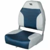 WISE SEATING High-Back Folding Fishing Boat Seat, Gray/Navy -Boat Seating Sales Shop 13805171