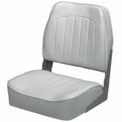 WISE SEATING Promotional Low-Back Folding Fishing Boat Seat, Gray