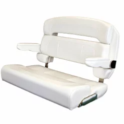 TACO MARINE 36" Deluxe Capri Helm Bench Chair, White