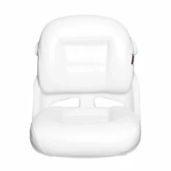 TEMPRESS Elite Fisherman's Armless Low Back Helm Seat, White