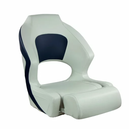SPRINGFIELD Deluxe Sport Flip-Up Seat, Blue And White Upholstery 4 SPRINGFIELD Deluxe Sport Flip-Up Seat, Blue And White Upholstery -Boat Seating Sales Shop 17074964 1500