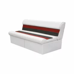 WISE SEATING Bench & Base, White/Charcoal/Red