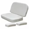 WISE SEATING Deck Chair Replacement Cushions and Arm Pads White