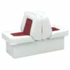 WISE SEATING 10" Base Lounge Seat, White/Red -Boat Seating Sales Shop 17099540 LRG