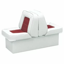 WISE SEATING 10" Base Lounge Seat, White/Red