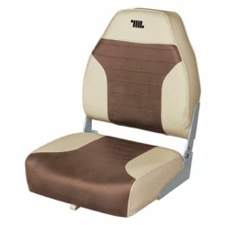 WISE SEATING High-Back Boat Seat, Sand/Brown