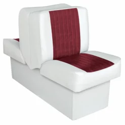 WISE SEATING 10" Base Run-a-Bout Lounge Seat, White/Dark Red