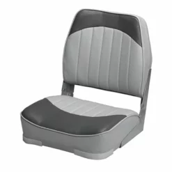 WISE SEATING Low Back Boat Seat, Gray/Charcoal