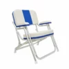 WEST MARINE Kingfish II Deck Chair, Blue Back, Clear Anodized Aluminum Frame -Boat Seating Sales Shop 20234597 1500.21052021033006