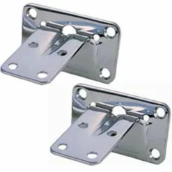 PERKO Chromed-Brass Removable Table Bracket Set